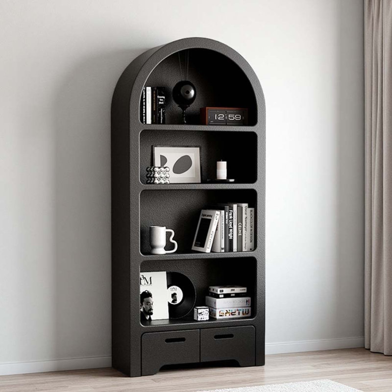Bibliothèque à plusieurs niveaux, Noir, noir, noir, noir