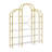 74.8 Inch 5-Tier Office Bookcase With Round Top, X Bar Gold Frame
