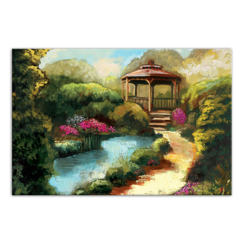Garden Gazebo - Impression sur toile tendue, L 24 po x H 24 po