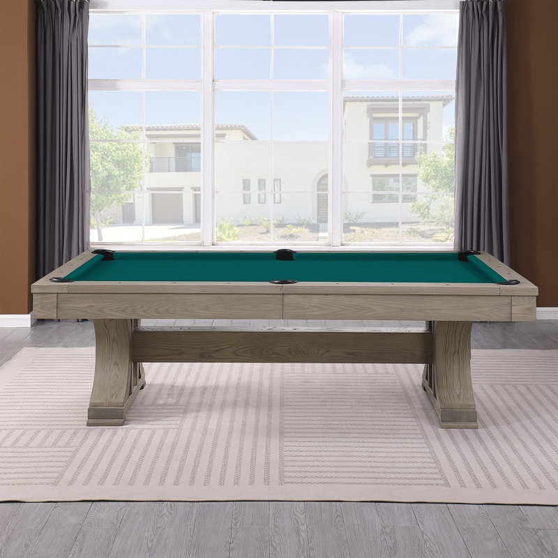 Table de billard en ardoise 8 pi Madero Madero, Bleu vert, Non, Gris cendré brossé