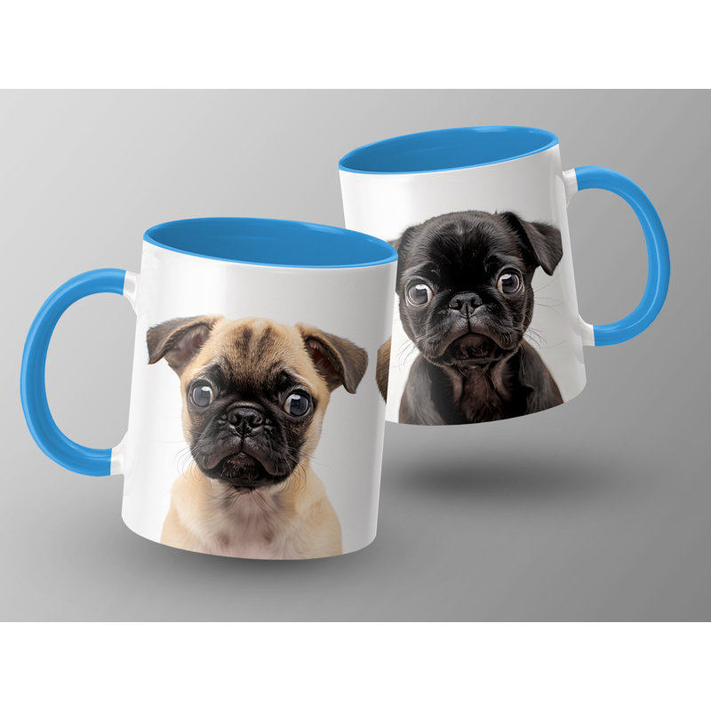 Ceramic Coffee Mug, Light Blue, 2