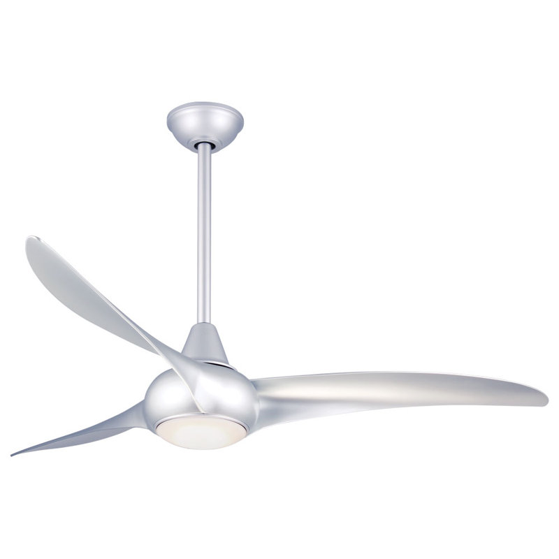 52" Silver LED Ceiling Fan with Remote and Light Kit
