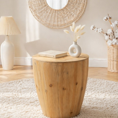 Table basse en forme de seau de style rétro pour bureau, salle à manger et salon