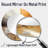 Grey Orange Grey And Orange Geological Wonders - Dams Large Wall Mirror, Gray Round Unique Mirror, Printed Metal Art-99619756