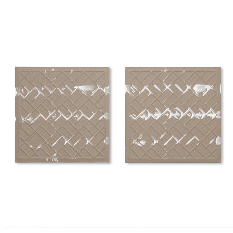 Carreau de porcelaine mat pour plancher et mur 8 po x 8 po Gambit, Damier diamant et Marfil