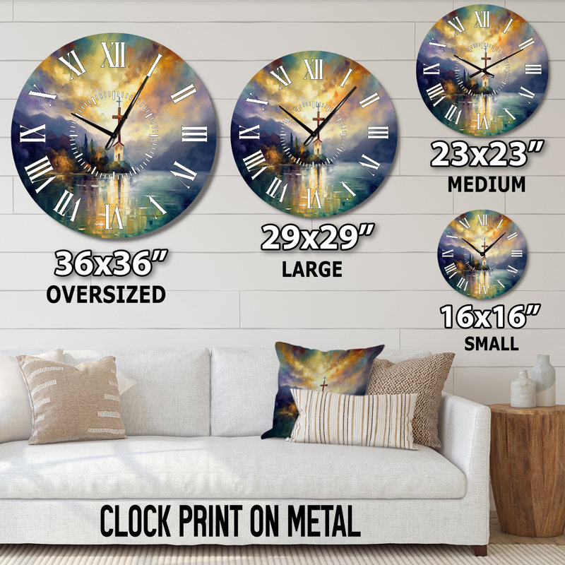 Horloge murale à croix blanche, Grand