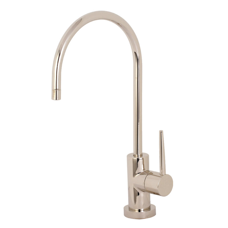 Kingston Brass New York Single-Handle 1-Hole Deck Mount Water Filtration Faucet, Polished Nickel