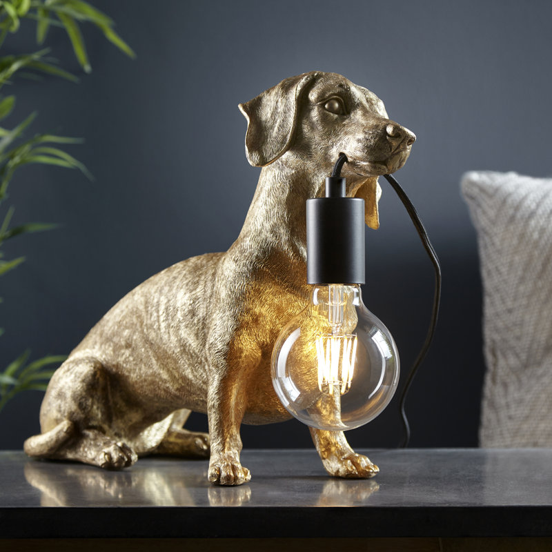 Towcester Resin Novelty Lamp, Vintage Gold