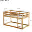 Lit simple au-dessus d'un lit mezzanine avec - Facile à grimper pour du bois massif et un sommeil paisible-214701100