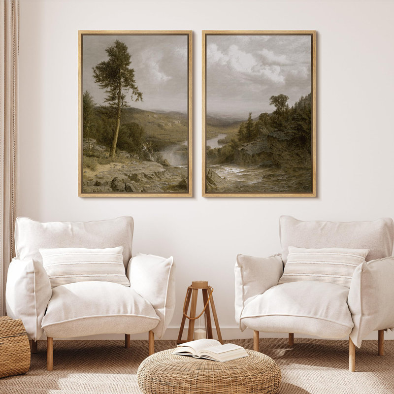 «Lone Pine donnant sur la vallée, décor de nature classique, décor de nature sauvage», 2 pièces sur toile, H 36 po x l 24 po