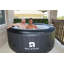 Spa gonflable pour 2 à 4 personnes, spa portatif d'extérieur carré gonflable Hottub, 110 jets d'air à bulles, couvercle, 2 cartouches filtrantes