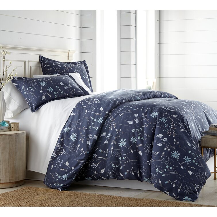 City Scene Branches French Blue Duvet Cover Set, Full/Queen 