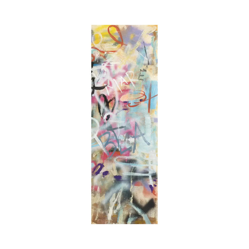Graffiti Love Panel II by Danhui Nai - Wrapped Canvas Panoramic Painting, 91.44cm H x 30.48cm W x 1.91cm D