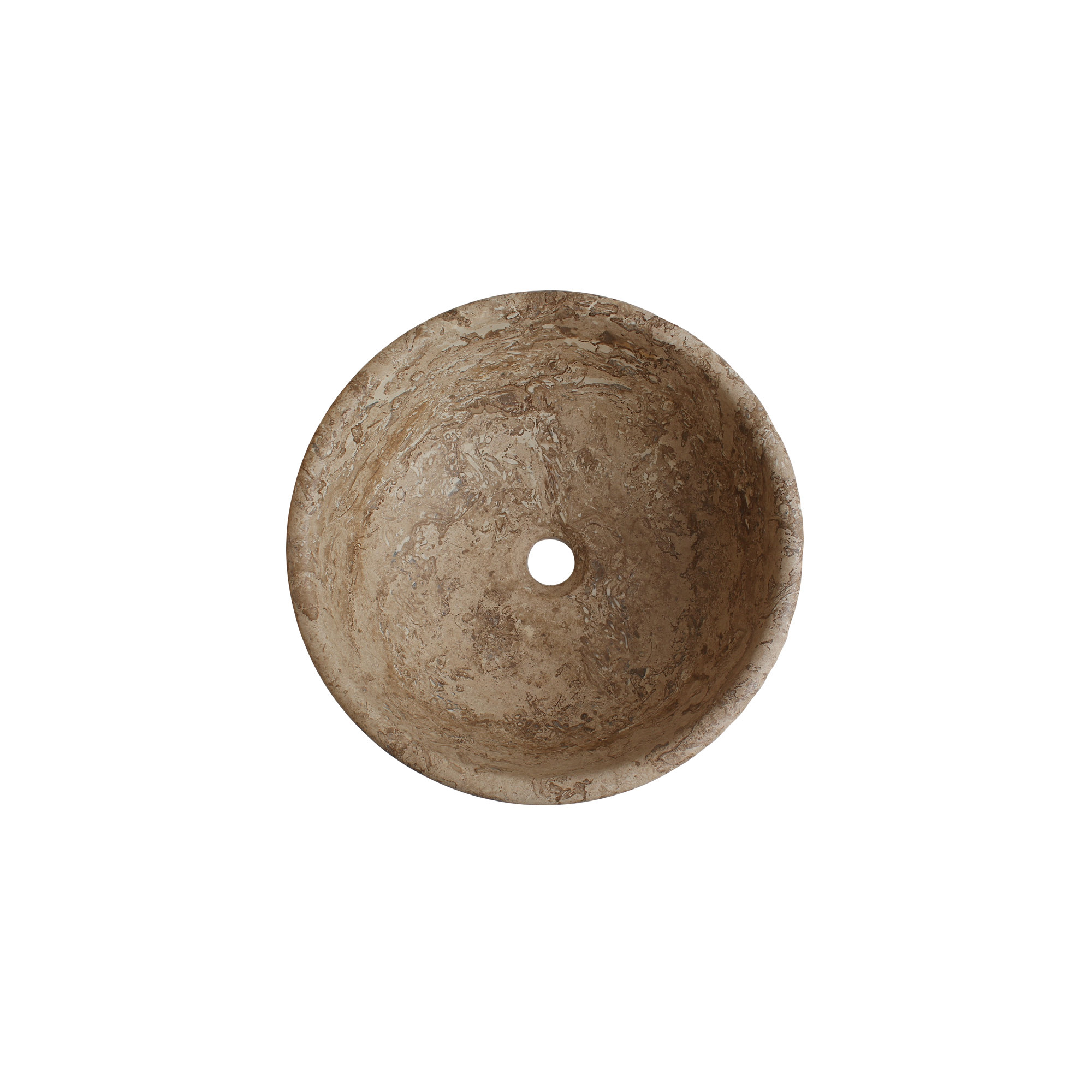 Classic Stone Handmade Bathroom Sink, Afyon Noce