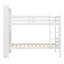 Lit superposé simple au-dessus de simple avec tablettes, lit en bois d'hévéa avec tête de lit à tablettes, barrières de sécurité et échelle, convertible en 2 lits-1399449281