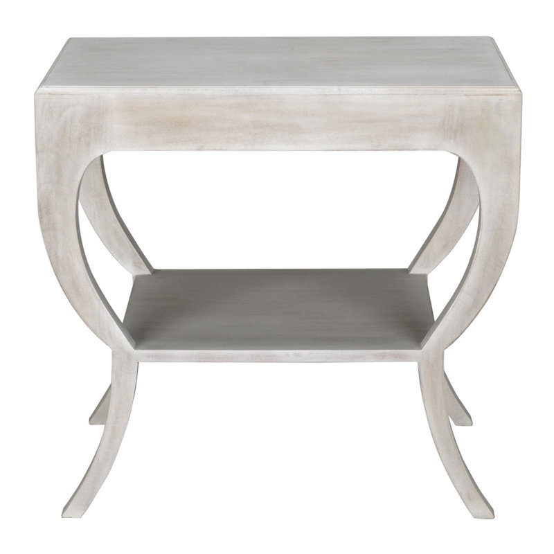 Maude Solid Wood End Table with Storage