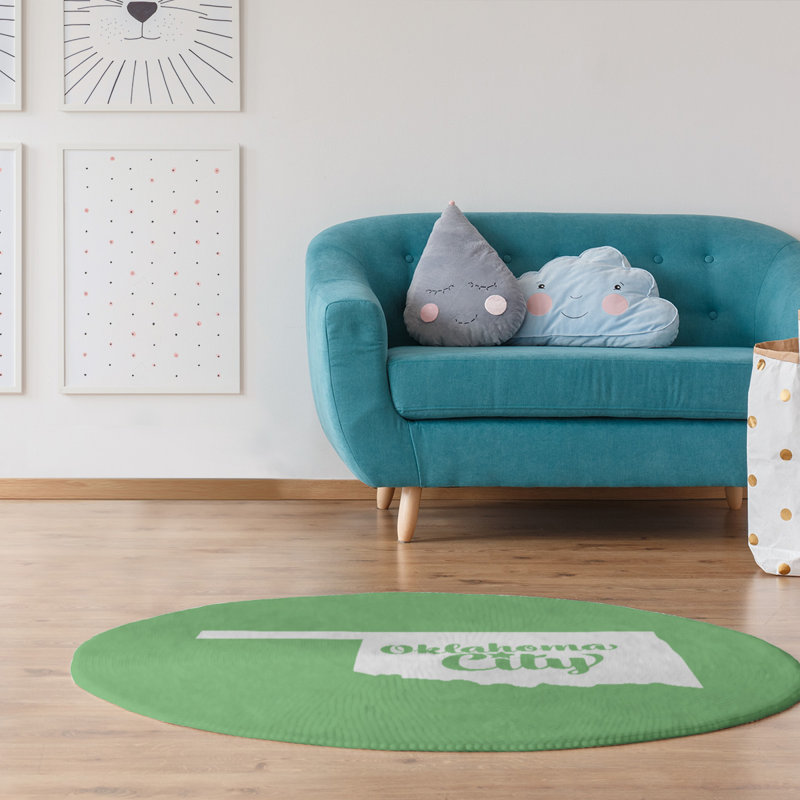 Chenille Indoor Rug, Round 5'