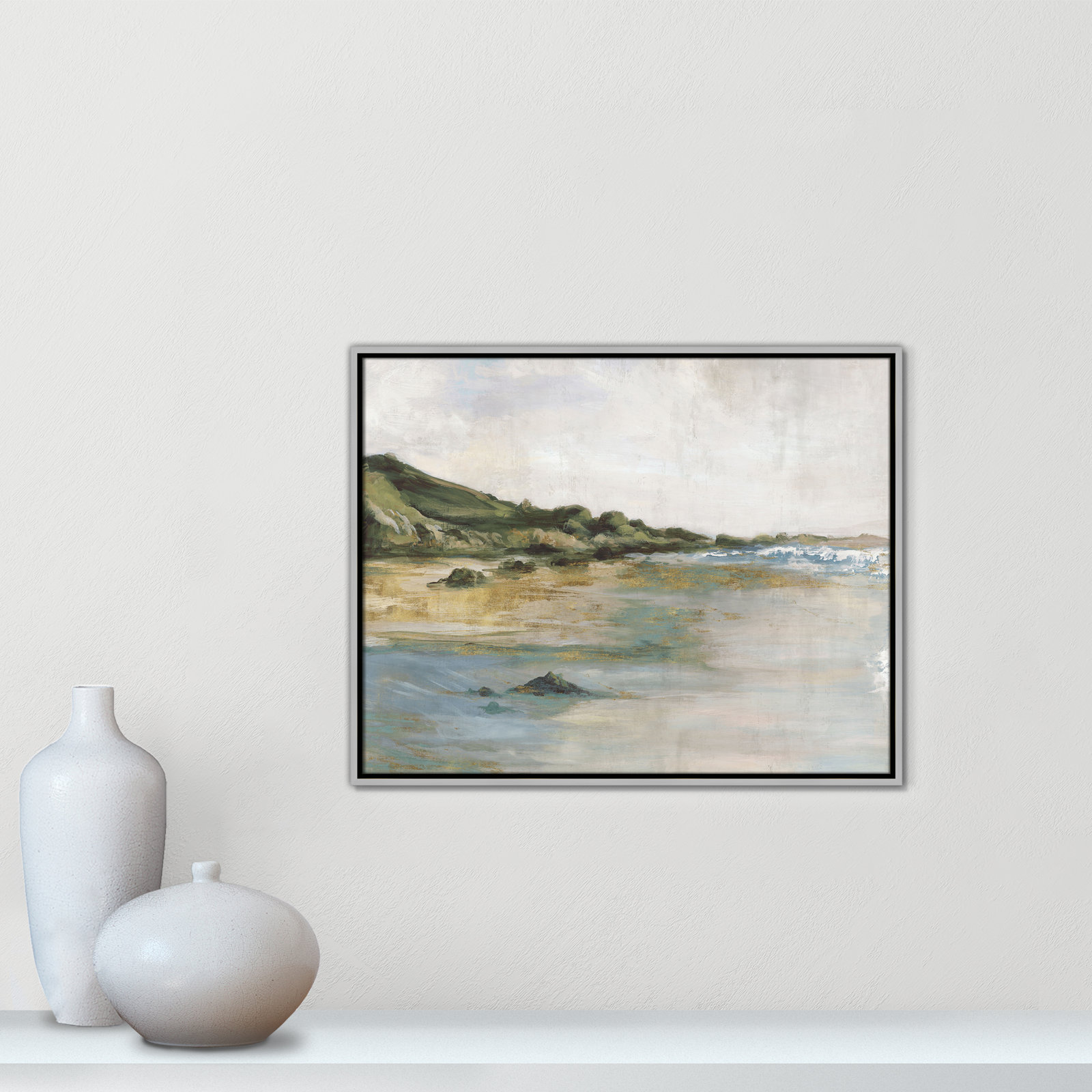 Cordoba "Tide's Edge" Print, 23.5" H x 29.5" W, Silver