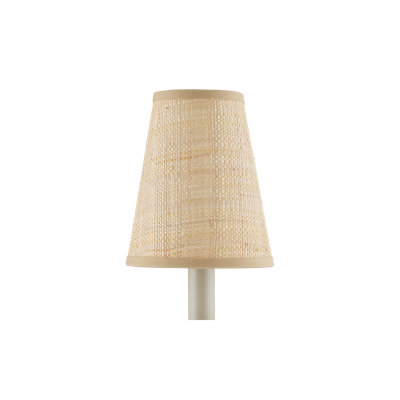 Abat-jour de candélabre en lin beige (à pince) H 6 po x l 5 po