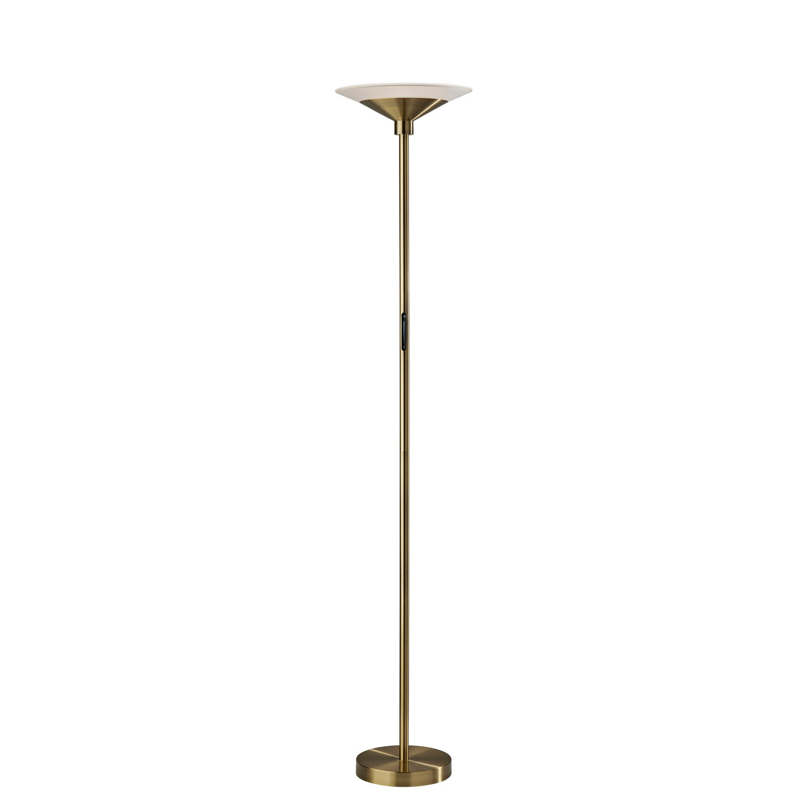 Asberry 71'' LED Floor Lamp, Antique Brass