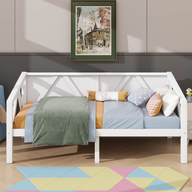 Modern Minimalist Daybed, Twin, White