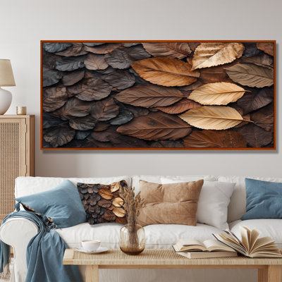 Scarboro Espresso Leaves Veins Of Nature II - leaves Wall Art