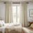 Cotton Linen Blended Light Filtering Curtain,Back Tab Hooks  Drapes (Set of 2,With Hooks)-49156120-49156133