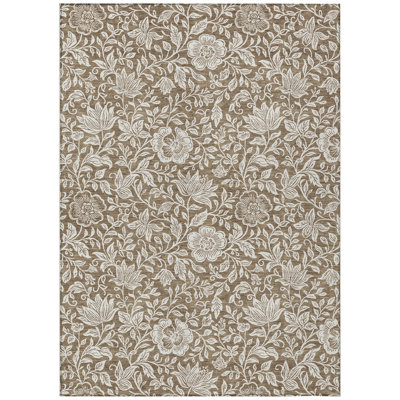 Machine Washable Indoor/Outdoor Chantille ACN2572 Floral Rug