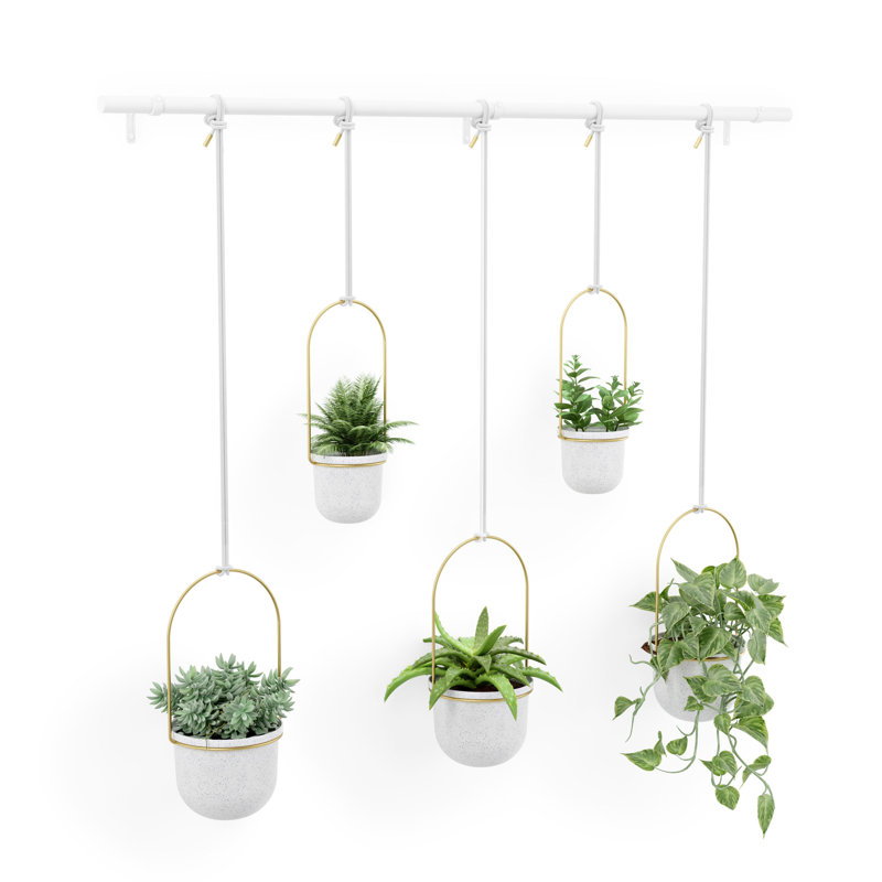 Asadbek Metal Wall Vase, White