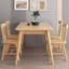 Table de salle à manger rectangulaire en bois d'hévéa massif pour la salle à manger / cuisine-1249292629