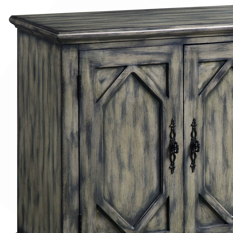 Console Jardins, armoire buffet, crédence de bureau avec pieds tournés en bois