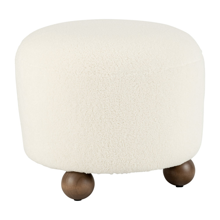 Rolling Upholstered Footstool