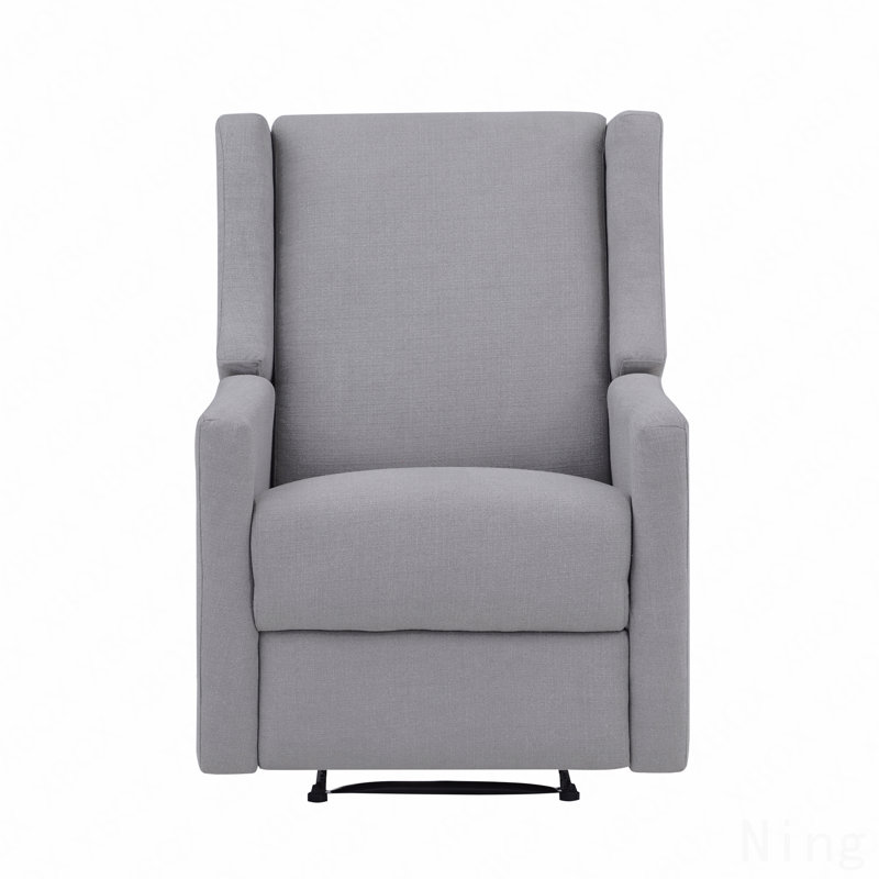 Fauteuil inclinable électrique en tissu gris huître
