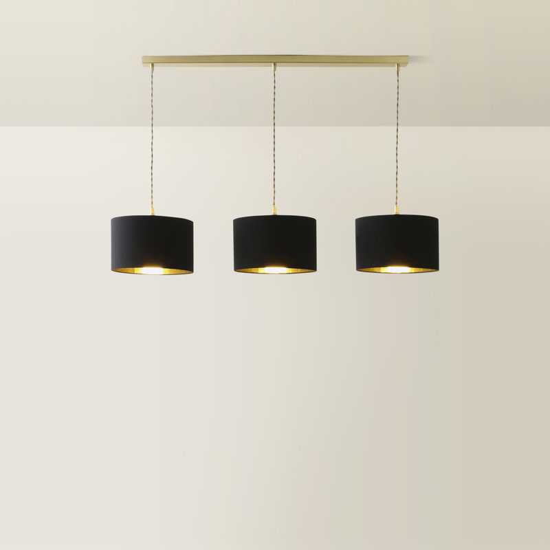 Albeiro 3 - Light Pendant, Brushed Gold, Black