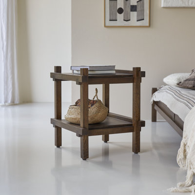 Arko 50cm W Solid Wood Bedside Table