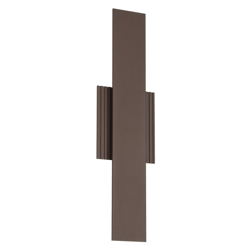 Applique murale d'extérieur à DEL 5CCT Shipe, Noir, H 22 po x l 6 po x P 2,25 po