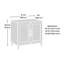 Armoire de rangement à 1 tablette de 31,496 po de largeur Aldrik