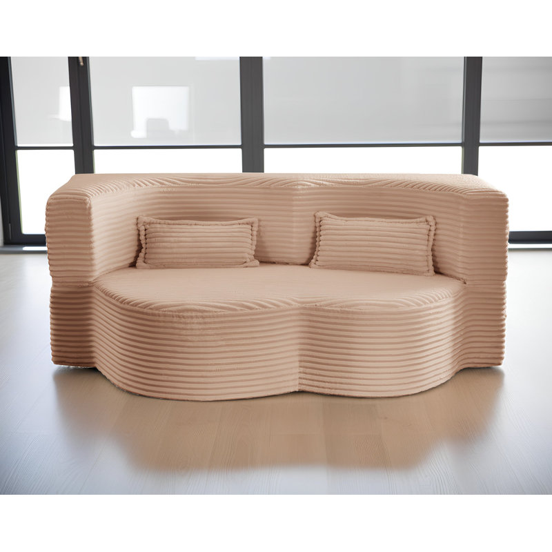 Canapé-lit Boneless Convertible Floor, Rose