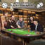 Table de poker pour 9 joueurs avec pieds en métal pliables, table ovale de style casino avec 9 porte-gobelets, rail rembourré et surface résistante à l'eau