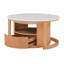 Table basse ronde emboîtable avec plateau en marbre blanc