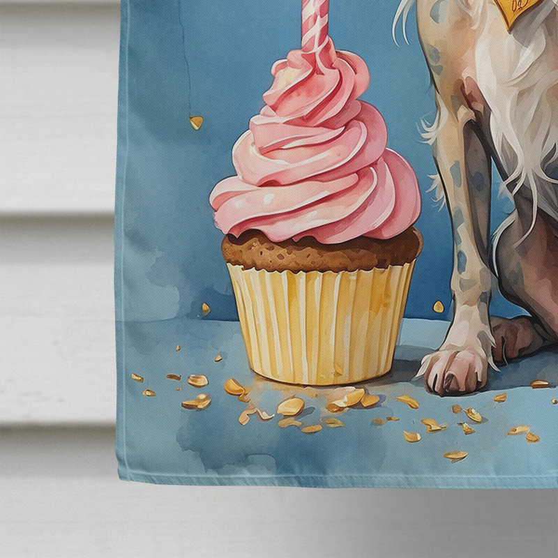 Happy Birthday House Flag, Chinese Crested