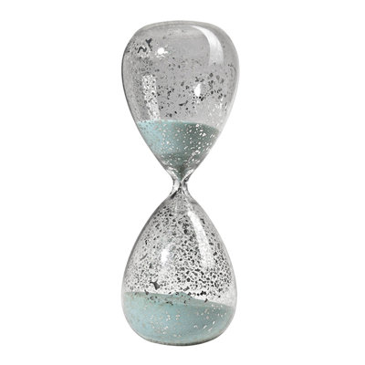 Set Of 2, 10" Ferdinand 60-Minute Hourglass, White Sand