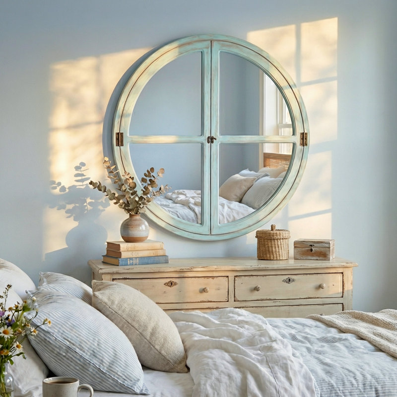 Miroir mural 30 po, Turquoise antique