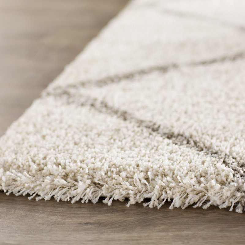 Hudson Geometric Area Rug, Square 213 cm, Plush 5cm
