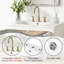 Meuble-lavabo simple 24 po avec lavabo en céramique, structure en bois massif et portes à fermeture en douceur-2098128002