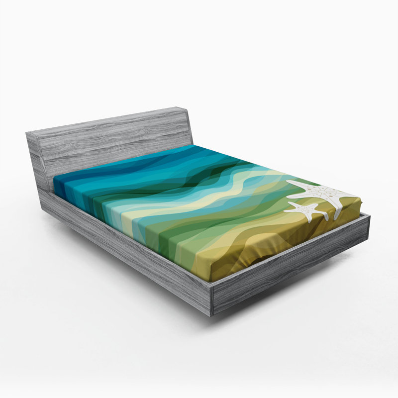 Microfiber Abstract Fitted Sheet, Queen Fitted Sheet