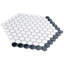 Carreau de mosaïque de plancher et de mur en porcelaine de 10 po 1/2 po x 11-5 / 8 po blanc mat Metro Geo