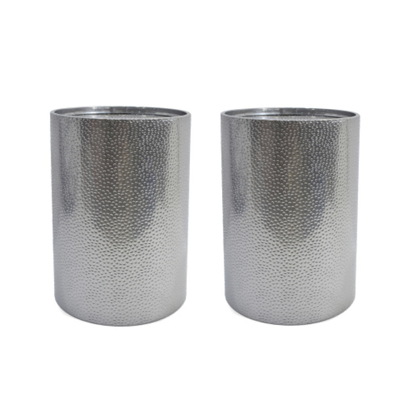 Table d'appoint en métal - Argent, Argent