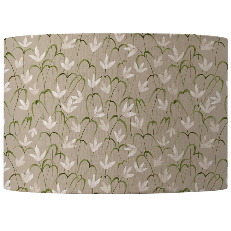 Drum Lamp Shade, Grey, 25cm H x 40cm W x 40cm D