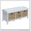 Banc beige et blanc avec 3 tiroirs